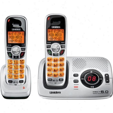 Uniden DECT 6.0 Corded/Cordless Phone with Dual Keypad, Cordless ...