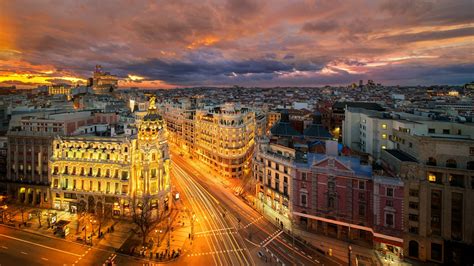 Download Night Spain City Man Made Madrid HD Wallpaper by Anek Suwannaphoom