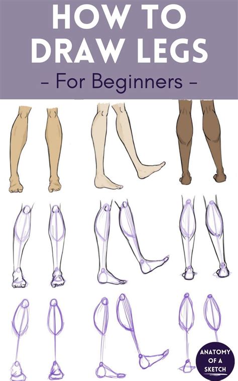 Beginner Tutorial - How to Draw Legs | Human body drawing, Drawing male ...