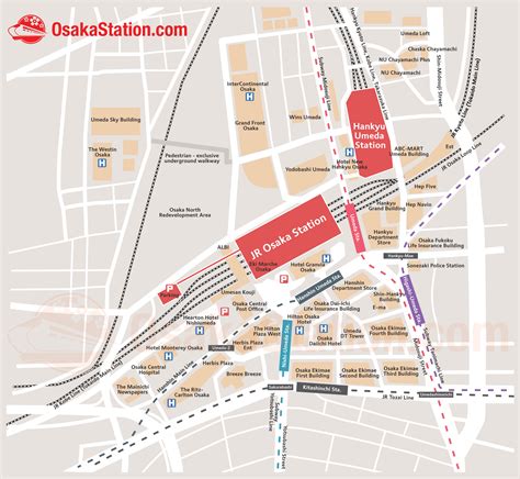 Umeda Area Map – Finding Your Way Around the Osaka-Umeda Stations – Osaka Station