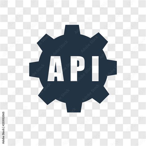 Api vector icon isolated on transparent background, Api transparency ...