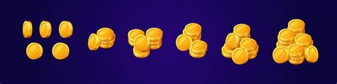 Free Vector | Treasure pile and gold money stack asset for game