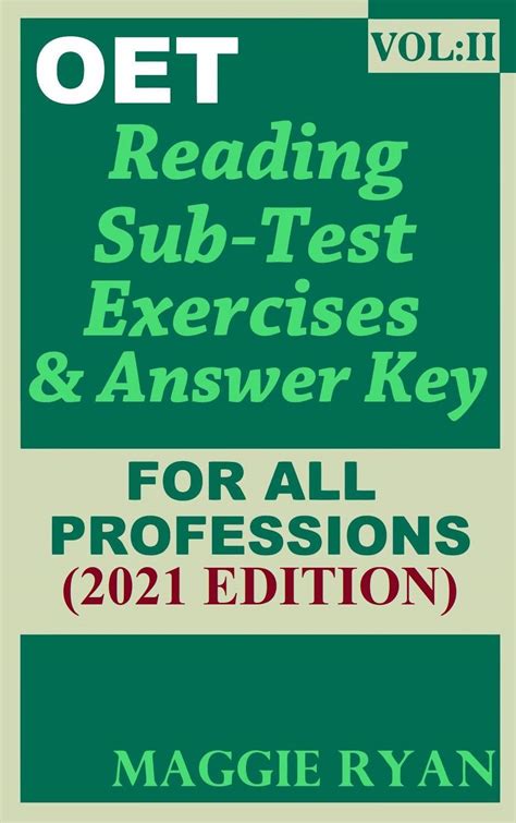 OET Reading For All-Professions by Maggie Ryan: Updated OET Preparation Book: VOL. 2, 2022 ...