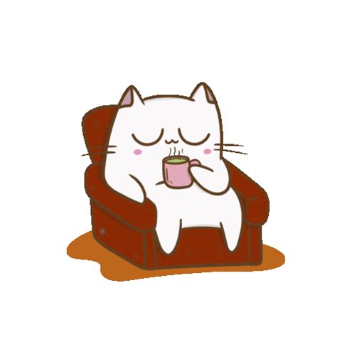 Cat Coffee Sticker