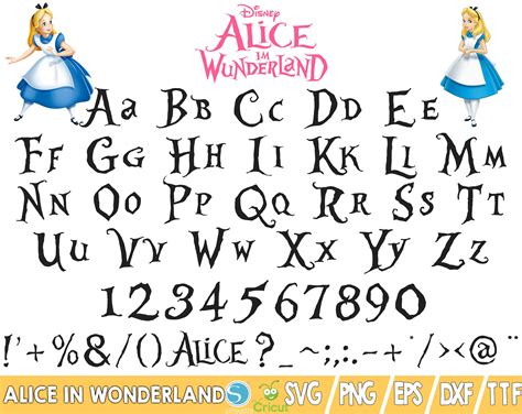 Alice Font Cartoon Letters Numbers TTF SVG PNG for Cricut - Etsy