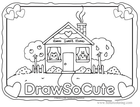 Draw So Cute House Coloring Pages - Free Printable Coloring Pages