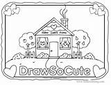 Draw So Cute House Coloring Pages  Free Printable sketch template