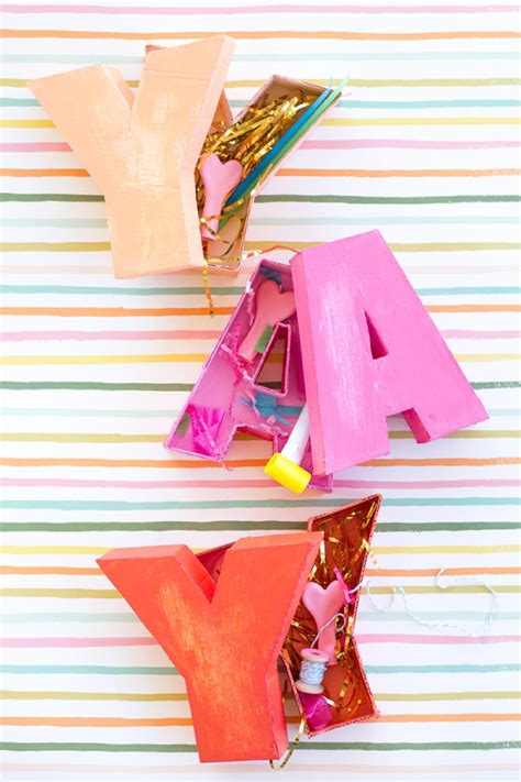 DIY Letter-Shaped Boxes