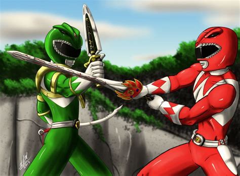 Green Ranger Vs Red Ranger redux | Green ranger, Ranger, Power rangers