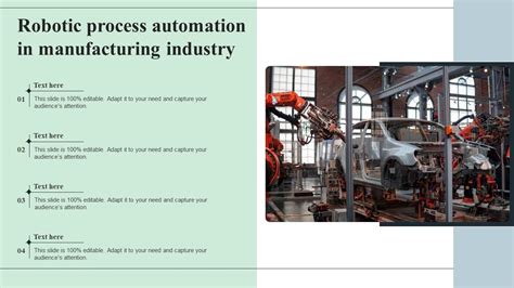 Robotic Process Automation In Manufacturing Industry PPT Example