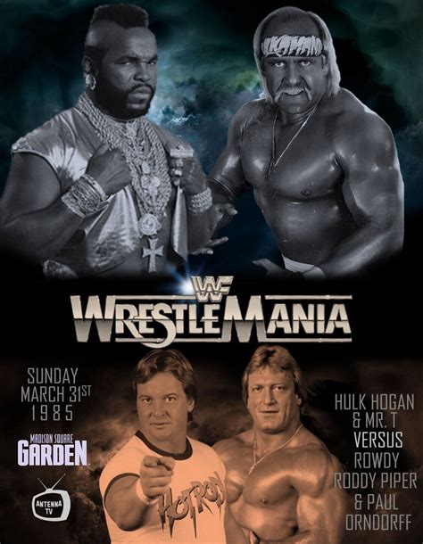 Wrestlemania 1 Poster 13x19 WWF WWE Hulk Hogan Rowdy Roddy Piper HQ ...