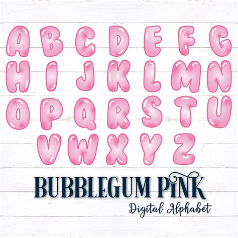 Printable Digital Alphabet Letters Bubble Letters Bubble | Etsy Bubble Letters Alphabet, Bubble ...