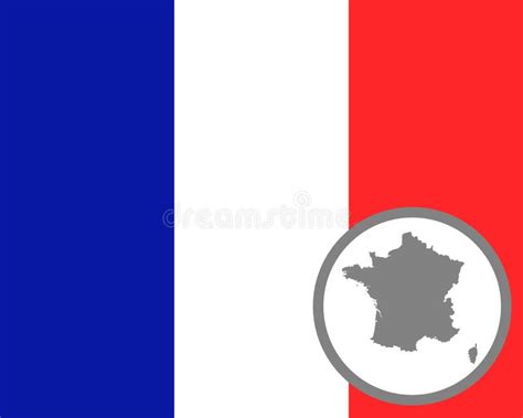 French flag and map stock vector. Illustration of flag - 136492479