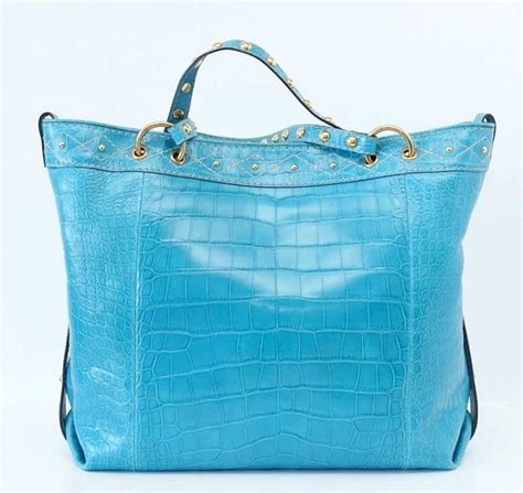 Gucci Exclusive Limited Edition Turquoise Crocodile Irina Tote Bag new ...