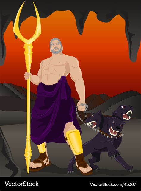 Hades and cerberus Royalty Free Vector Image - VectorStock