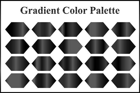 Black Metallic Gradient Color Palette Graphic by Forhadx5 · Creative Fabrica