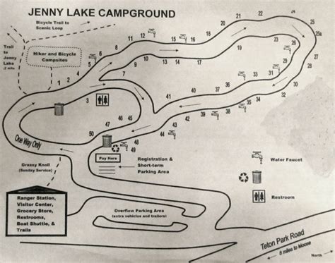 map of Jenny Lake campground, Grand Teton National Park – Mary Donahue