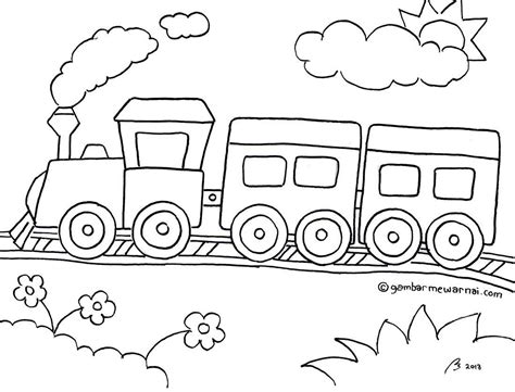 Gambar Mewarnai Kereta Api Projects To Try Coloring | Train coloring pages, Art drawings for ...