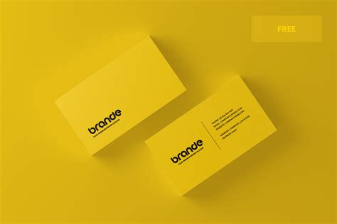 Free Simple and Minimal Business Card Mockup - CreativeBooster