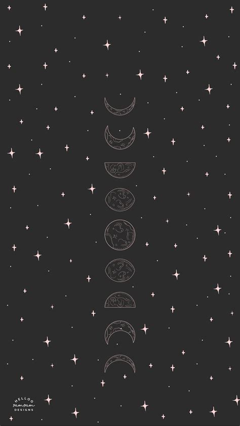 Free Moon Phases Tech Wallpaper — Samantha Castro in 2020 | Laptop wallpaper, Cute wallpaper ...