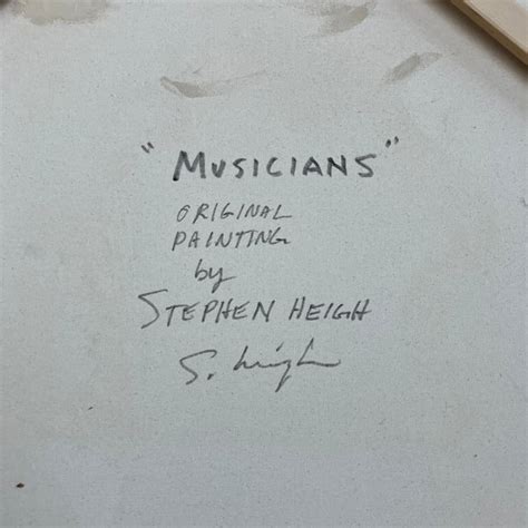 Contemporary Original Stephen Heigh Abstract Oil Painting “Musicians” Signed | Chairish