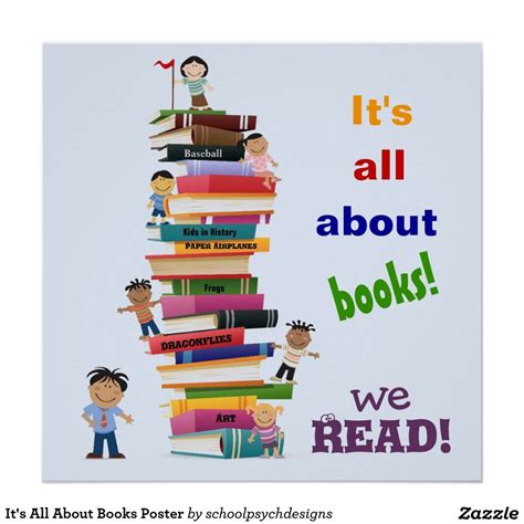 It's All About Books Poster | Zazzle