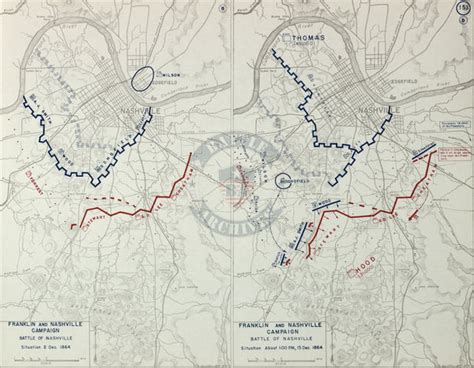 Nashville, Tennessee Start and End Battle Map – Battle Archives