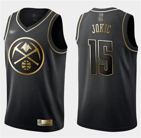 Nike Nuggets #15 Nikola Jokic Black Gold NBA Swingman Limited Edition Jersey on sale,for Cheap ...