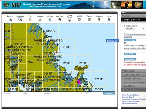 Hawaii Tsunami Flood Zones Including Honolulu and Oahu