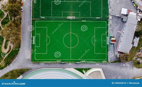 Aerial View of an Empty Soccer Stadium Stock Photo - Image of sport ...