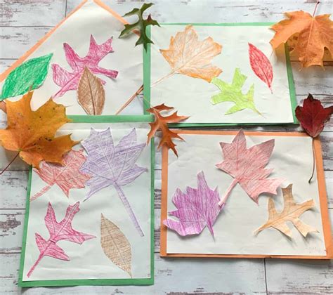 Fall Leaf Rubbing - Fall Leaf Printing - Fall Activities for Kids ...