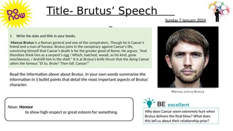 Brutus' speech | Teaching Resources