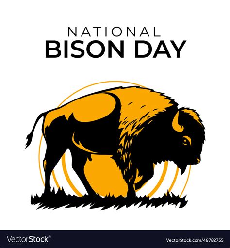 Flyers promoting national bison day or other Vector Image