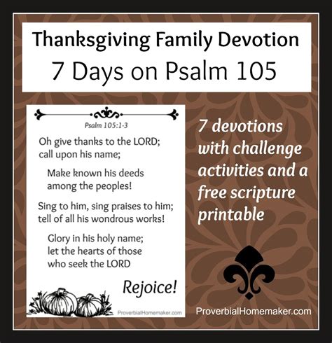 Thanksgiving Family Devotion