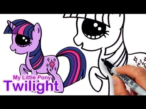 How to Draw My Little Pony Twilight Sparkle Cute Step by step - YouTube