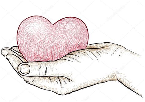 Heart In Hand Drawing at GetDrawings | Free download