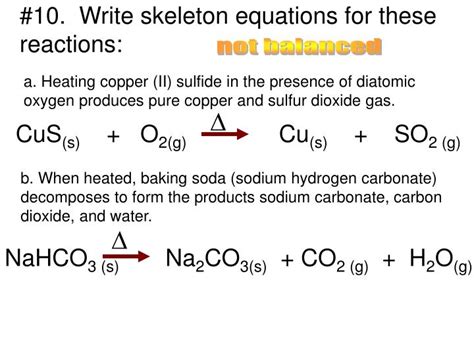 Writing Skeleton Equations Practice - Tessshebaylo