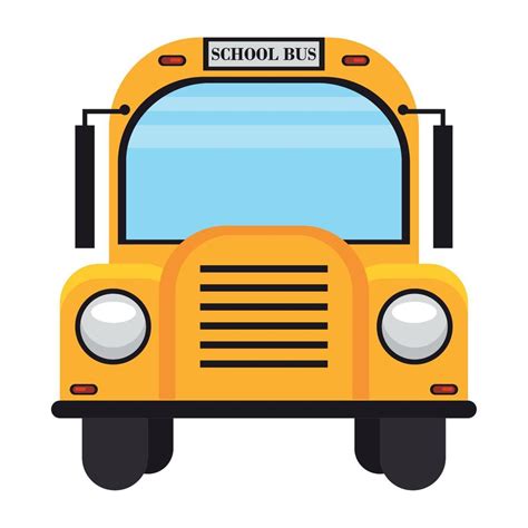 school bus front 10528189 Vector Art at Vecteezy