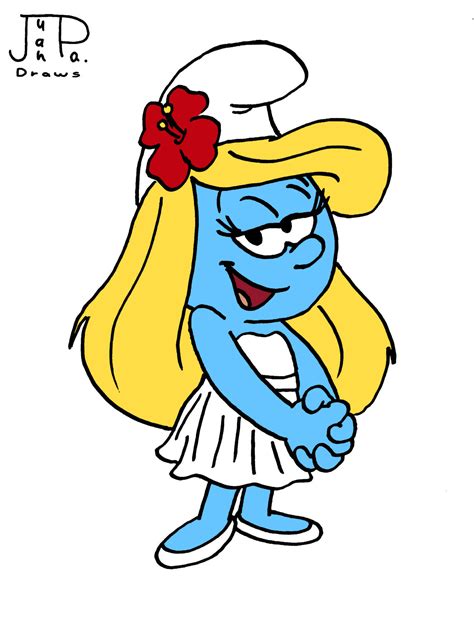 Smurfette's New Dress by JuanpaDraws on DeviantArt