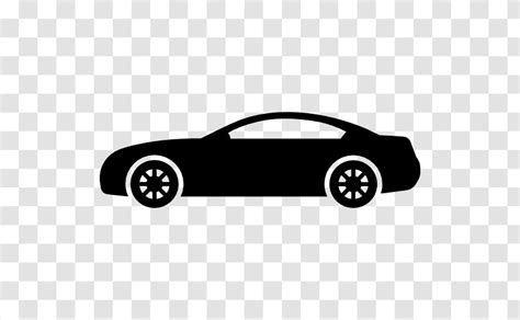 Sports Car Supercar - Black And White - Icon Transparent PNG