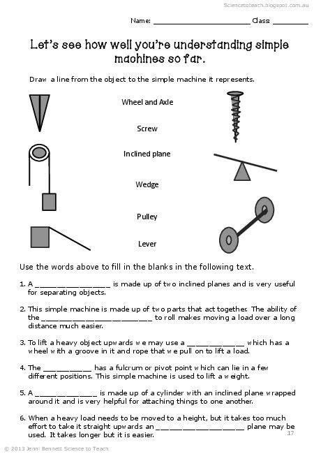 Simple And Compound Machines Worksheets - Worksheets Master