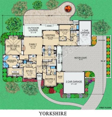 Woodbridge House Plan | Luxury ranch house plans, House plans, House ...