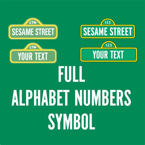 Sesame street font SVG Letters Sesame street Alphabet Number