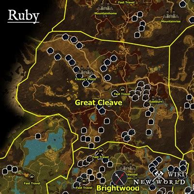 Ruby | New World Wiki | Where to find with Maps, Recipes