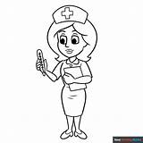 Nurse Coloring Page  Easy Drawing Guides sketch template