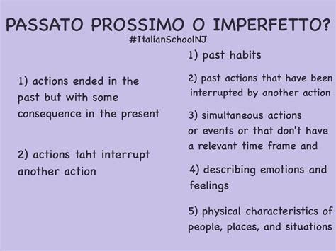 Passato prossimo o imperfetto? | Learning italian, Italian words, Italian phrases