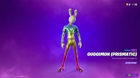 GUGGIMON (PRISMATIC) Skin Showcase | Fortnite Chapter 2 Season 7 - YouTube