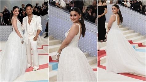 Met Gala 2023: Alia Bhatt debuts with a Chanel bride-inspired Prabal Gurung white gown to pay ...