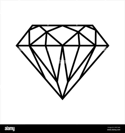 Diamond Icon, Diamond Shape Cut Face Vector Art Illustration Stock Vector Image & Art - Alamy