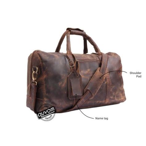 Leather Carry On Duffel Bag – 20/24 Inches Size – Quvom.com